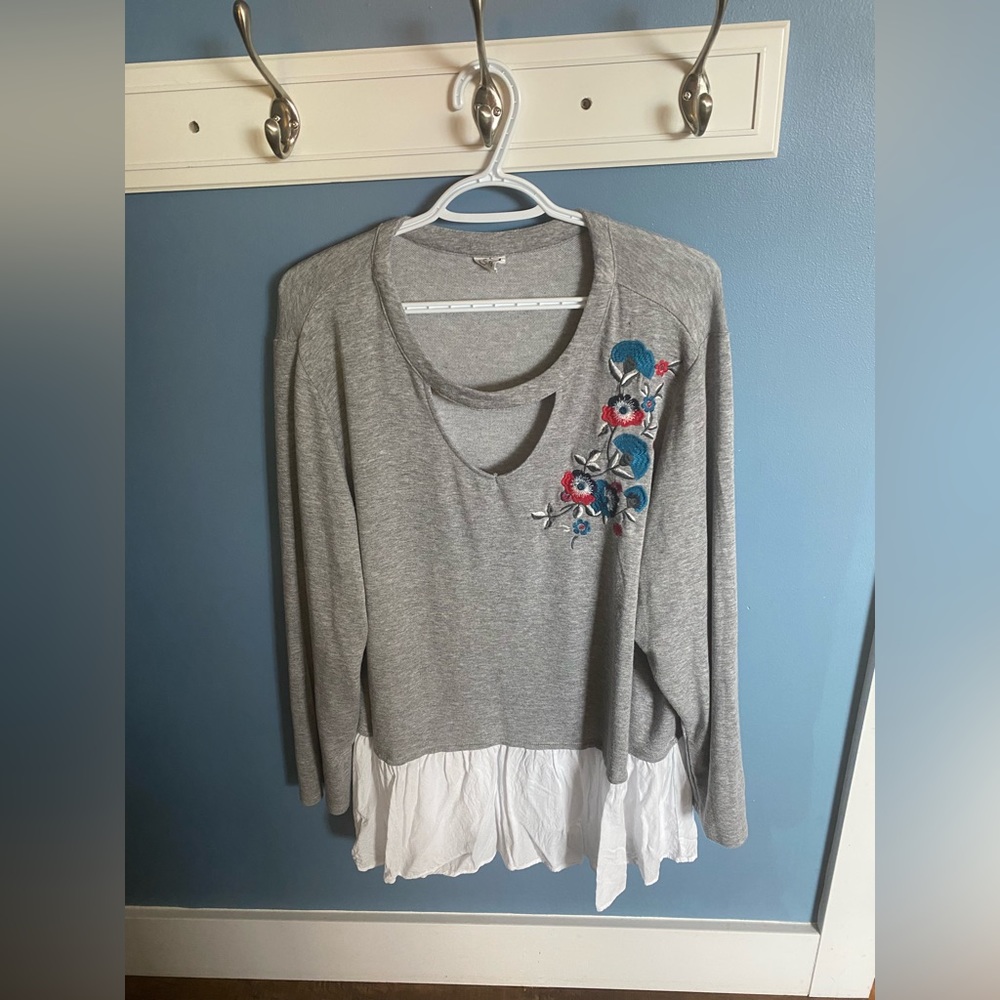 Plus size DC jeans peplum sweatshirt